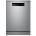 Haier 60cm Freestanding Dishwasher with Steam - 15 Place Settings - Satina - Auto Door Opening - HDW15F3S1