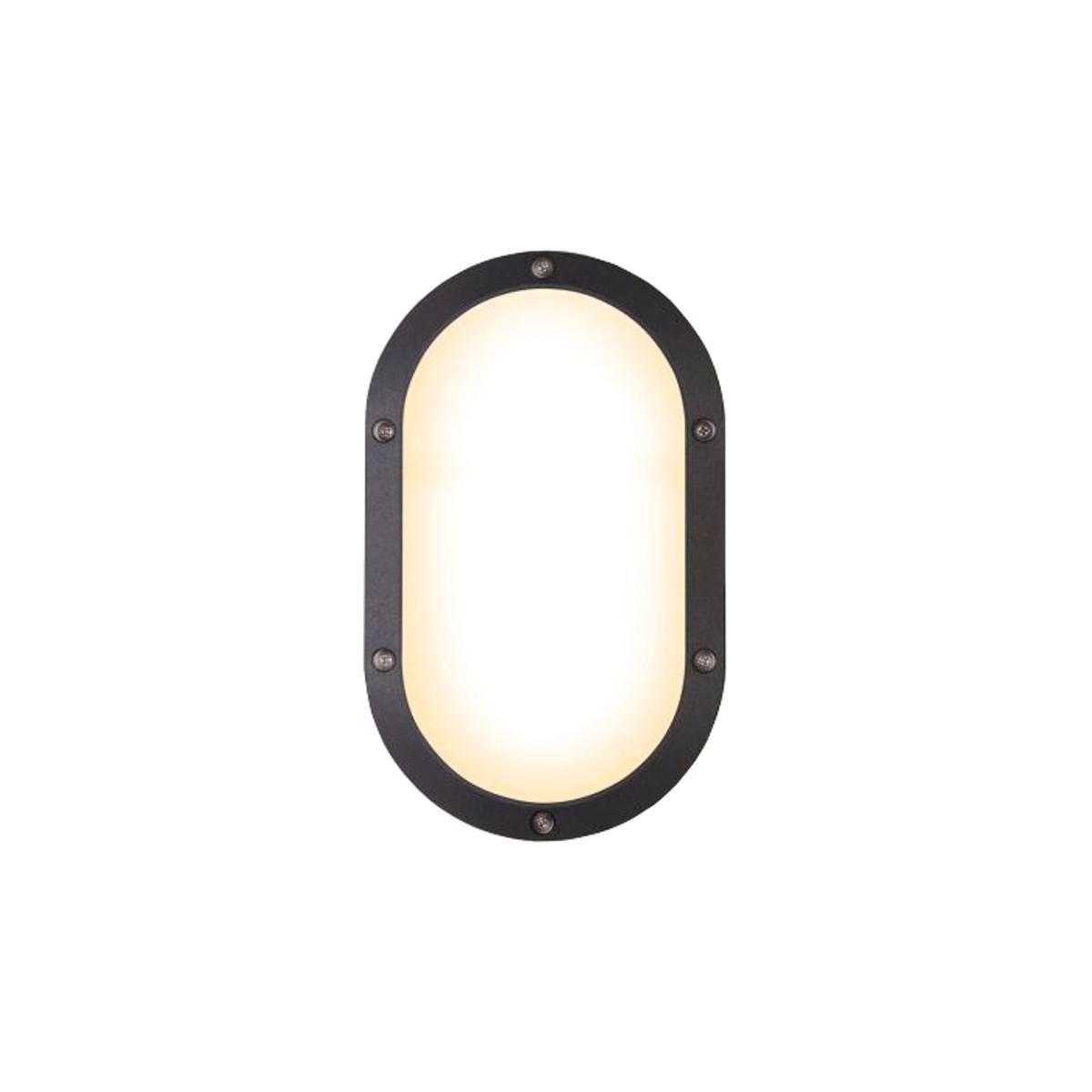 Hpm Elliptica Oval LED Bunker Light - 1420 Lumens - 15W - Black - 337mm x 197mm x 61mm - SuperSaverAU - view 1