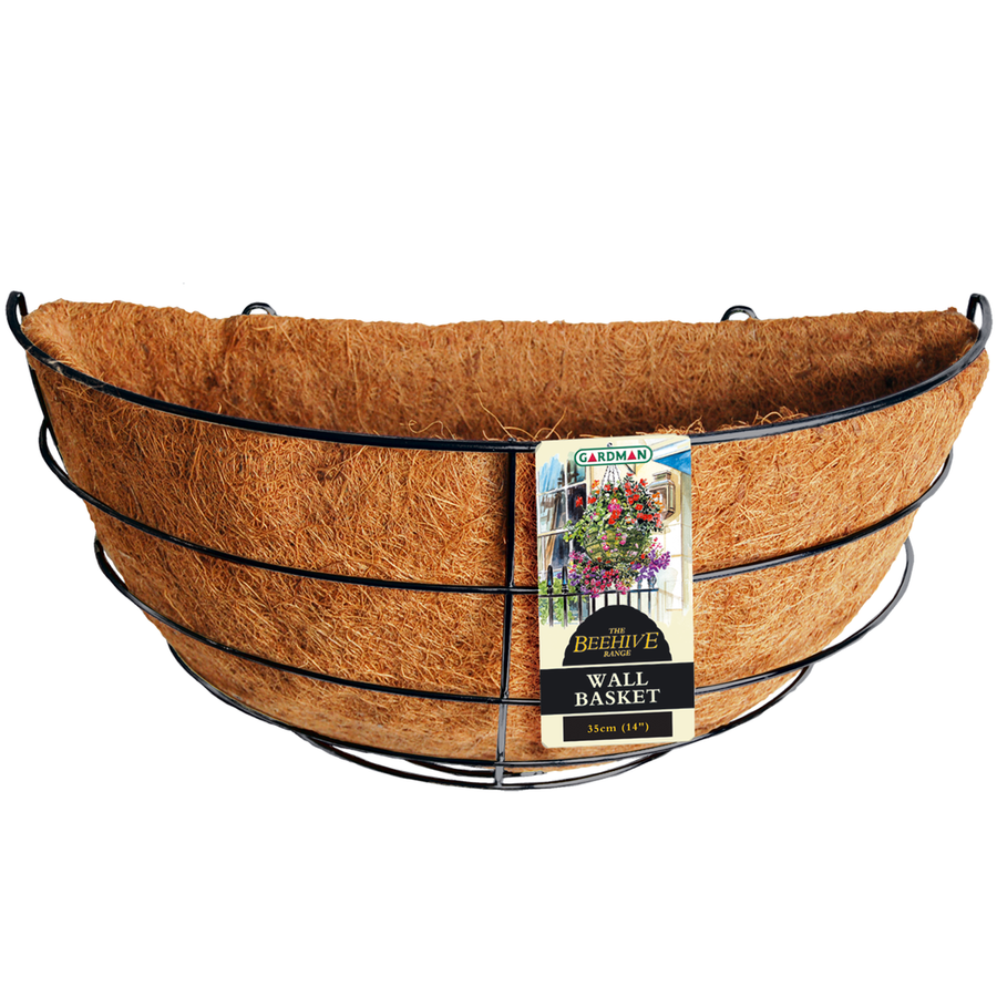 Brunnings Beehive Wall Basket - 35cm Metal Co-Co Liner - Durable Design - SuperSaverAU - view 1