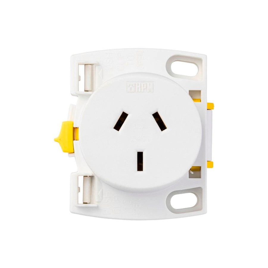 Hpm Quick Connect Plug Base - ø 70mm - Plastic - 10A - 10 Pack - SuperSaverAU - view 1