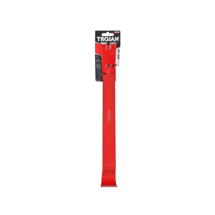 Trojan Pry Bar - 375mm - Carbon Steel - Durable - Nail Puller Ends - SuperSaverAU - view 1