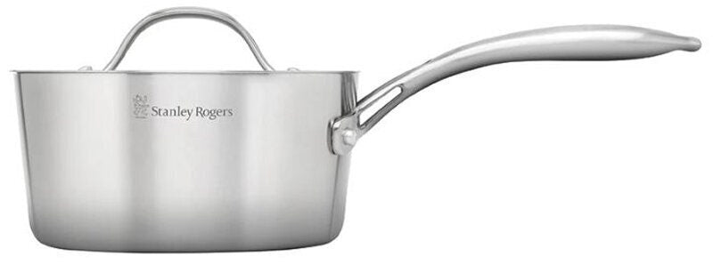 Stanley Rogers 20cm Conical Tri-Ply Saucepan - Non-Stick, Induction Compatible, Cool Touch Handles - 42285