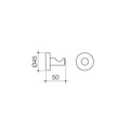 Caroma Matte Black Cosmo Robe Hook - 45mm x 45mm x 45mm - Black - SuperSaverAU - view 2