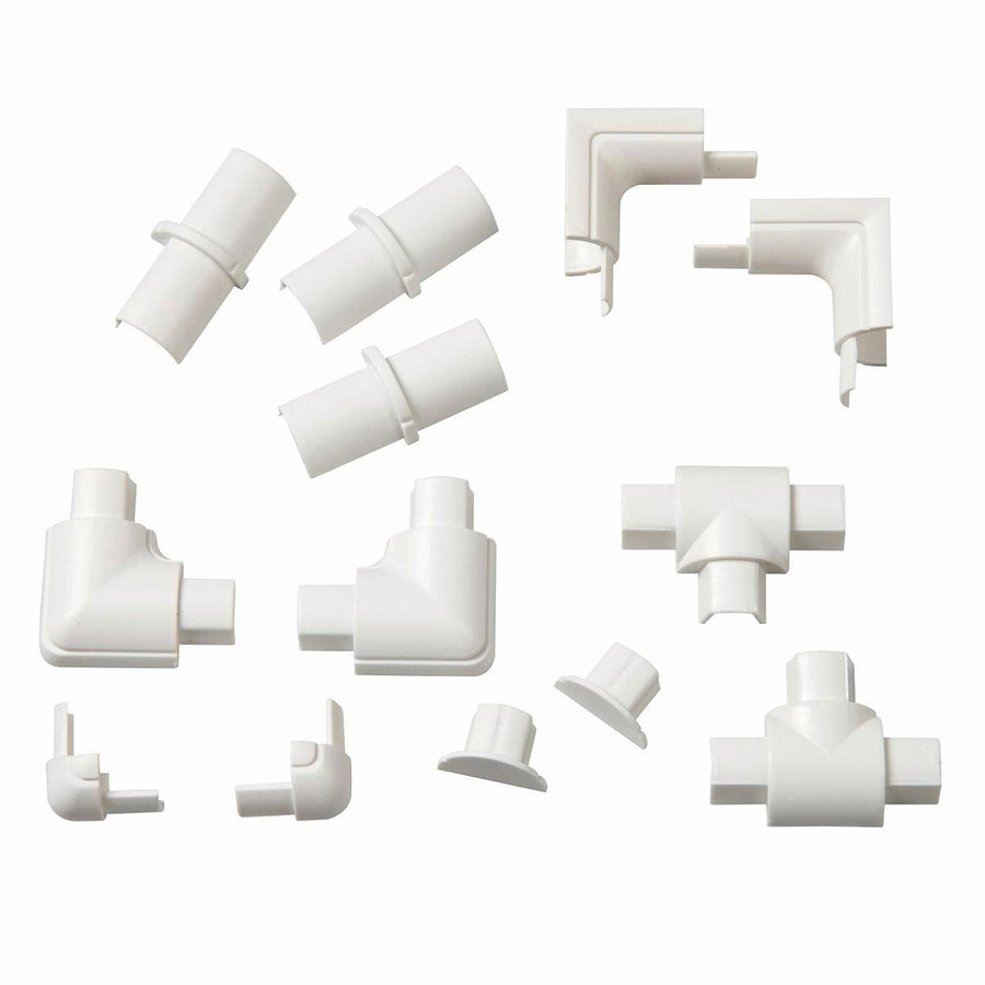 D Line Cable Cover Accessories - 16 x 08mm - ABS - 13 Pack - SuperSaverAU - view 1