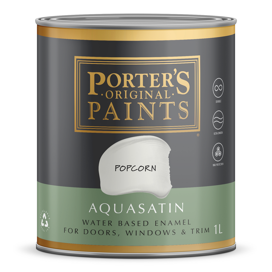 Porter's 1L Popcorn Aquasatin Eggshell Washable Interior & Exterior Paint