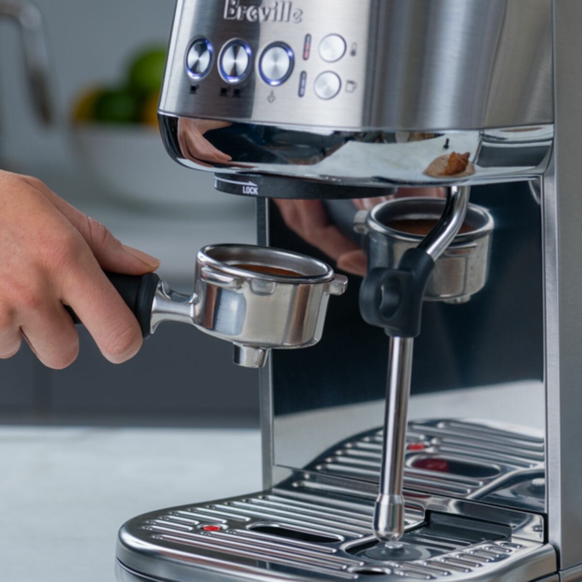 Breville Bambino Plus Espresso Machine - Microfoam Texturing, 9 Bar Pump, Stainless Steel - BES500BSS