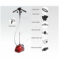 SOGA garment steamer - pedal switch with one power level, thermostat and thermal fuse, red - GARMENT80MINSRED
