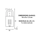 Master Lock 50mm Brass Resettable Combination Padlock - Strong - Durable - Weather Resistant - SuperSaverAU - view 2