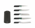 Joseph Joseph Elevate Carousel 5 piece knife set - black, rotating block, weighted handles - 10541