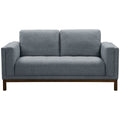 Ostro Furniture Freya 2 seater sofa - light grey textured fabric with rubberwood legs - 26001000