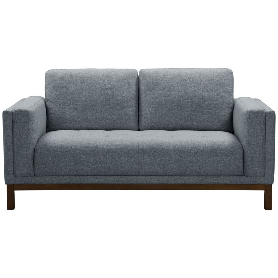 Ostro Furniture Freya 2 seater sofa - light grey textured fabric with rubberwood legs - 26001000