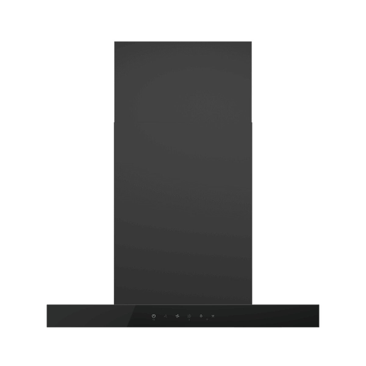 Haier 60cm 600 Series wall mounted canopy rangehood - black, Wi-Fi, hood to hob connection - HC60BMB2