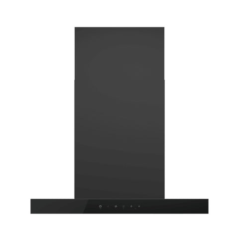 Haier 60cm 600 Series wall mounted canopy rangehood - black, Wi-Fi, hood to hob connection - HC60BMB2