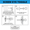Everhang Screw Eye Toggle - 25mm - Steel - Plasterboard Fixing - SuperSaverAU - view 5