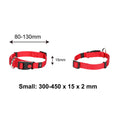 Flamingo Ziggi Small Red Dog Collar, 30-45cm, Nylon, Quick Release Buckle