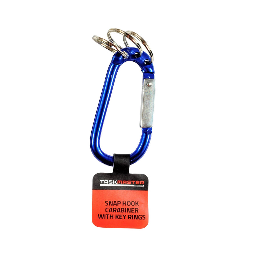 Taskmaster Aluminium Carabiner with 3 Key Rings