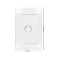 DETA White 1 Gang Single Vertical Light Switch Polycarbonate Indoor