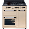 Artusi 90cm Dual Fuel Freestanding Oven in Cream - 5 Gas Burners, Two Ovens, Separate Grill - AFGR935CR