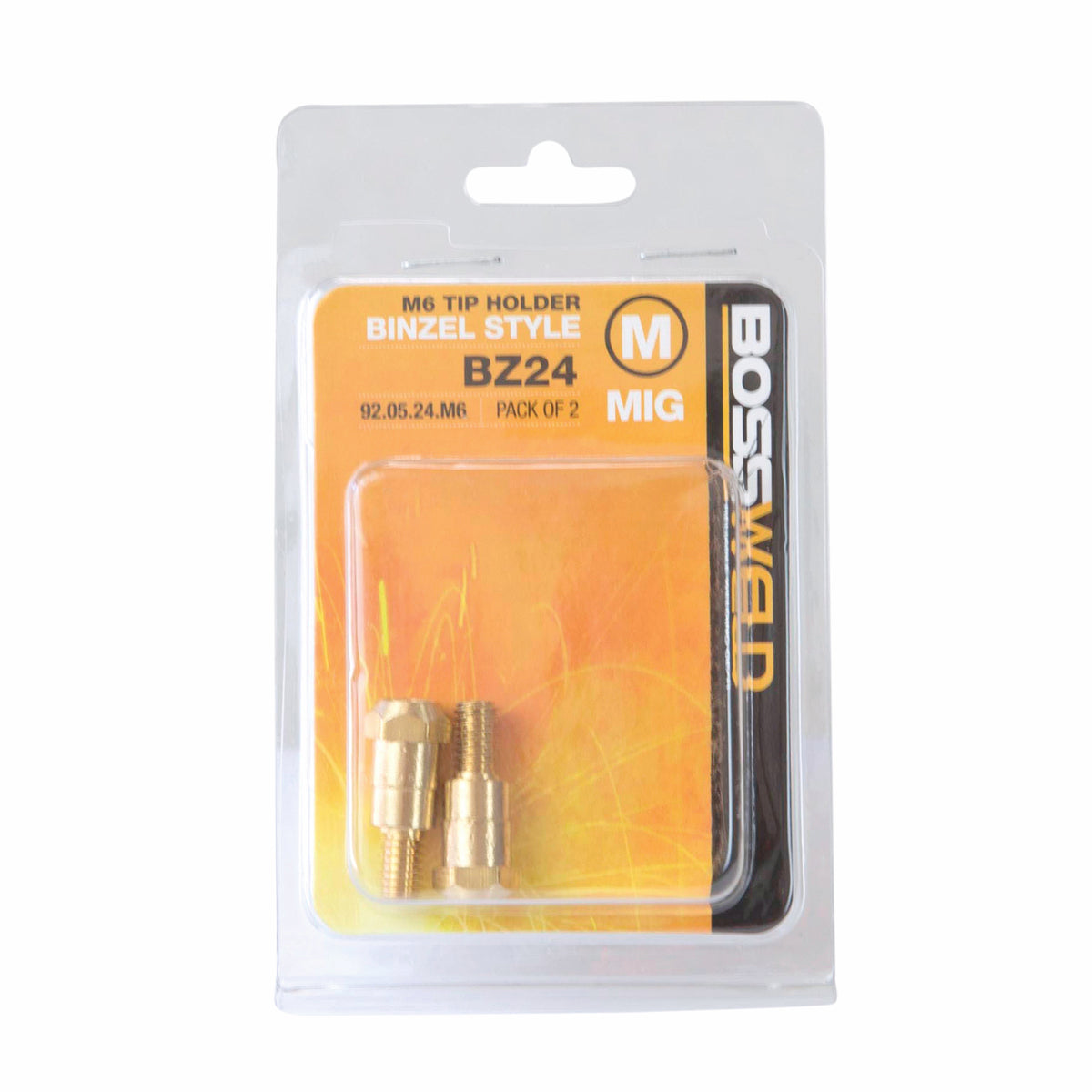 Bossweld BZ24 Binzel Style M6 Tip Holder - 2 Pack 92.05.24.M6