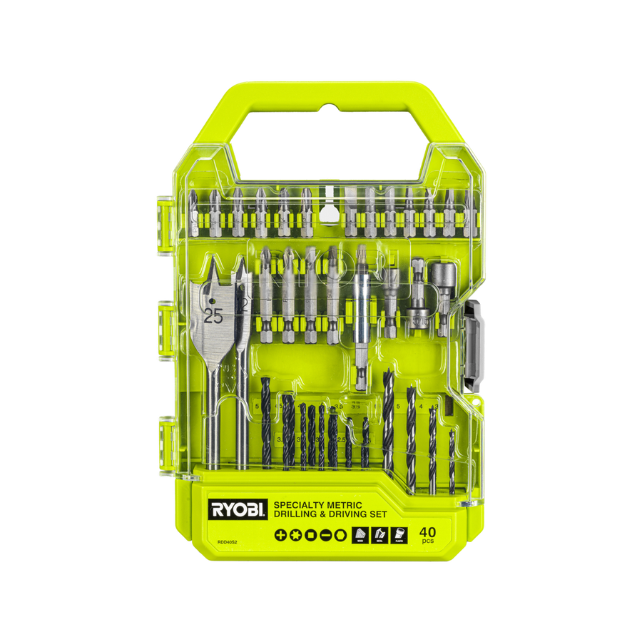 Ryobi 40 Piece Specialty Metric Drill and Drive Set - 170mm x 245mm - Versatile Bits - SuperSaverAU - view 1