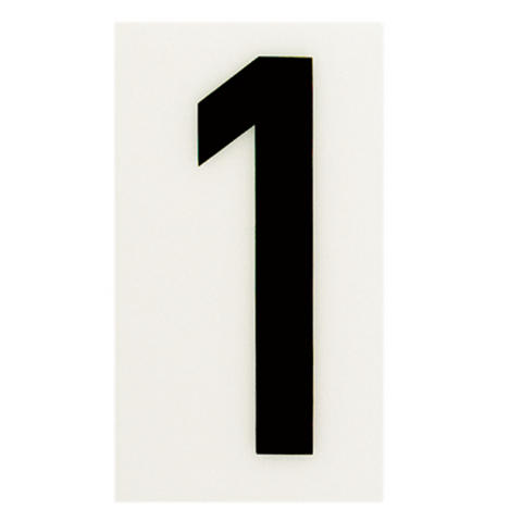 Sandleford 85mm White Self Adhesive House Number 1 - Durable Polycarbonate - SuperSaverAU - view 1