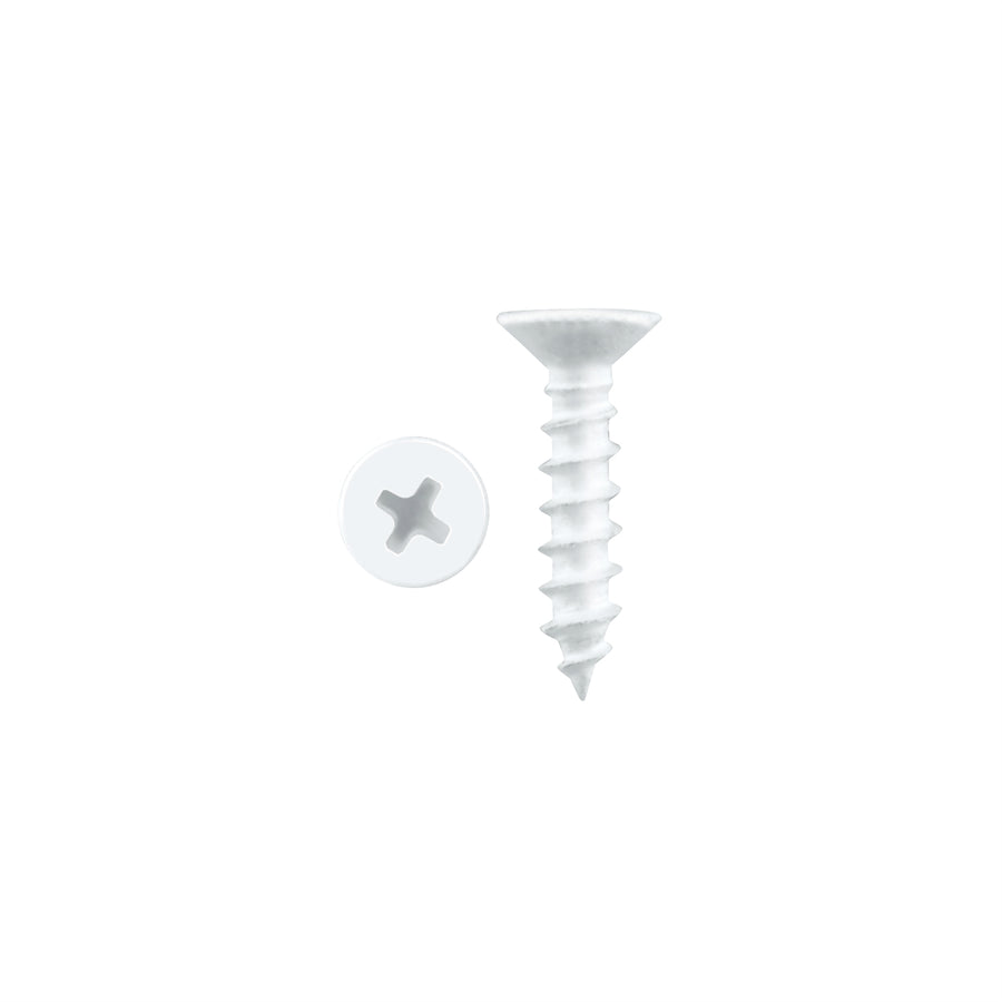 Pinnacle 3.5 x 16mm White Countersunk Timber Screws - 45 Pack