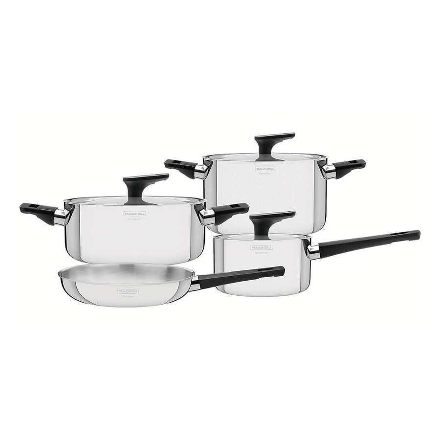 Tramontina Grano 4 Piece Tri-Ply Stainless Steel Cookware Set - Bakelite Handles, Induction - 65160000