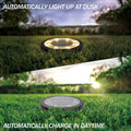 Luxzone LED Solar Disc Light 4 Pack 115.8mm Brown Weather Resistant Outdoor