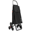 Rolser Akanto 6-Wheel Folding Shopping Trolley - Aluminium Chassis, Removable Wheels, Black - R-AKA018-1023