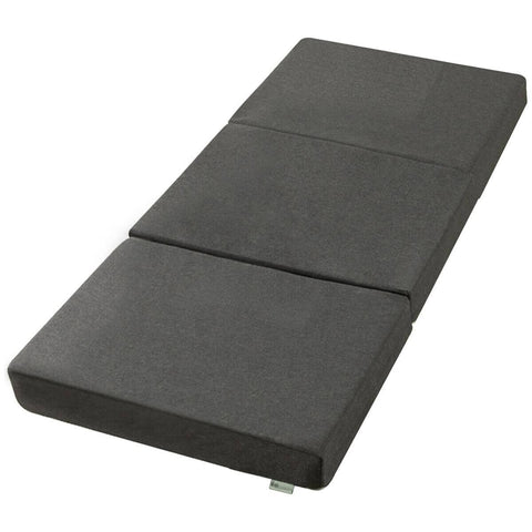 Zinus Single Trifold Folding Mattress - Dark Grey - Dual Foam Layers - AU-TRIB-4SS
