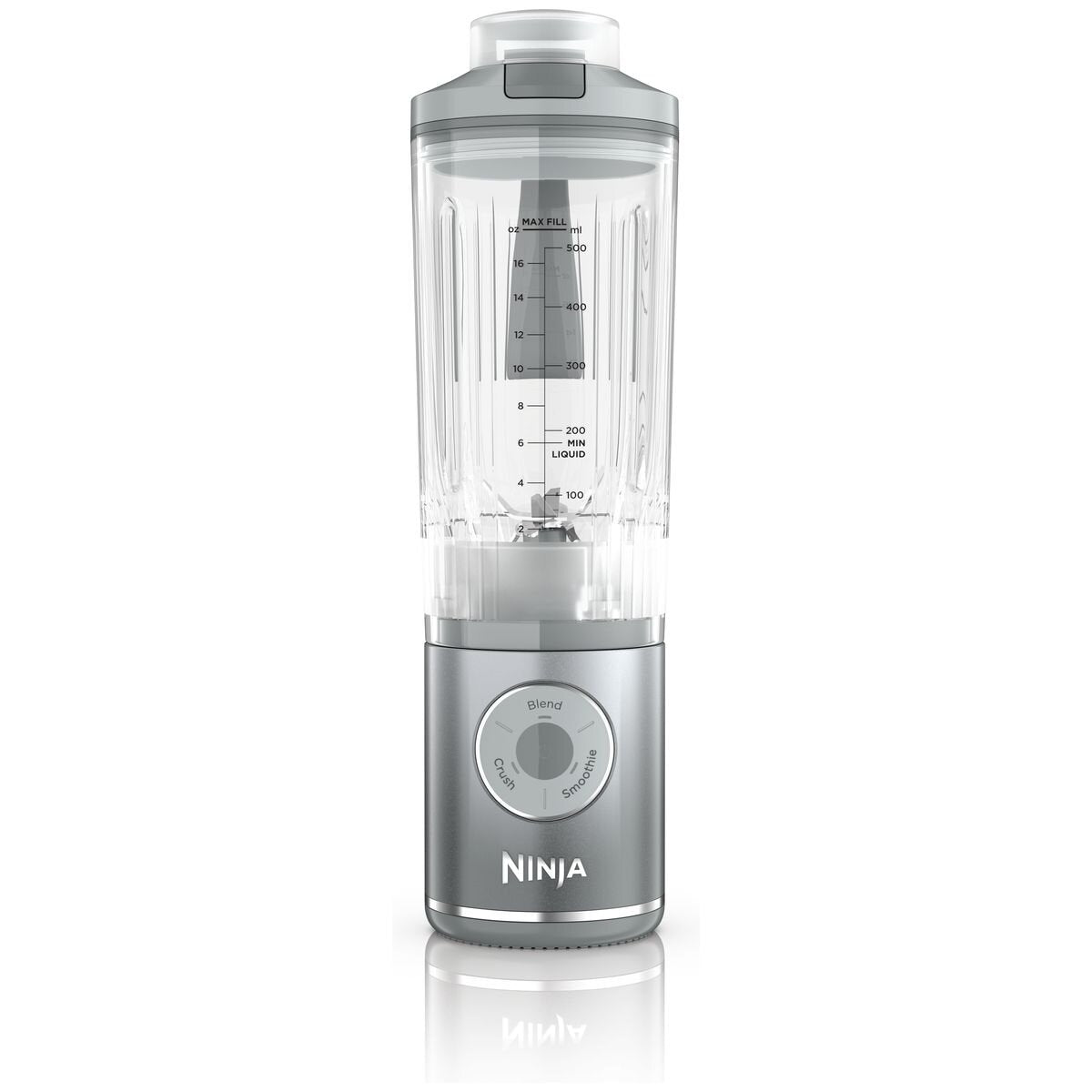 Ninja Blast Max Portable Blender 650ml - Platinum Silver - Cordless Auto IQ Programs - BC251SL