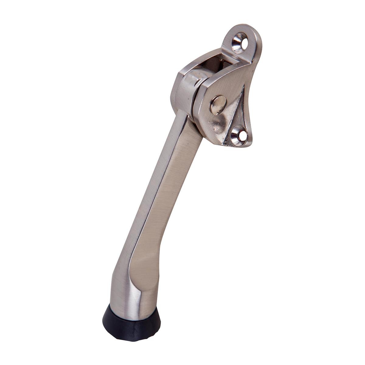 Adoored Standard Step Down Door Stop - Satin Chrome - Steel - Wall Protection