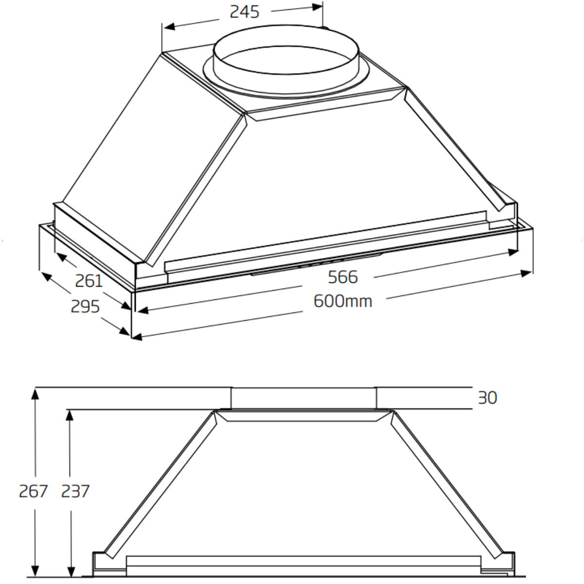 Schweigen 60cm Under Canopy Rangehood - Stainless Steel - Iso ST Drive External Motor - 900m³/h - EV-6UCQSTPAK