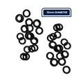 Grunt 12mm Black Heavy Duty Metal Webbing Grommets - 50 Pack