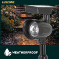 Luxzone 35cm 60lm Aluminium LED Solar Pathway Light, Adjustable Head, Weather Resistant