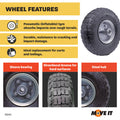 Move It 3.5 x 4 inch Pneumatic Steel Trolley Wheel 5/8 inch Axle 100kg