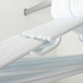 Practa White Heavy Duty Plastic Tube Clothes Hangers 15 Pack - 445mm x 215mm - Anti-Slip Notches - Extra-Wide Design - SuperSaverAU - view 3