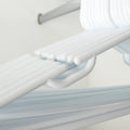 Practa White Heavy Duty Plastic Tube Clothes Hangers - 15 Pack