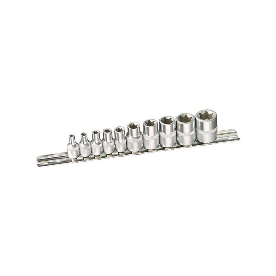 Kincrome 10 Piece E-Torx Socket Set - 1/4" & 3/8" Drive - Chrome - SuperSaverAU - view 1