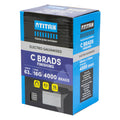 Titan 63 x 1.6mm 16 Gauge Electro Galvanised Straight Collated C Brads - 4000 Pack