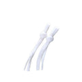 Elastic Cord with Adjustable Rubber Button - White Round Knot, 2 Pack