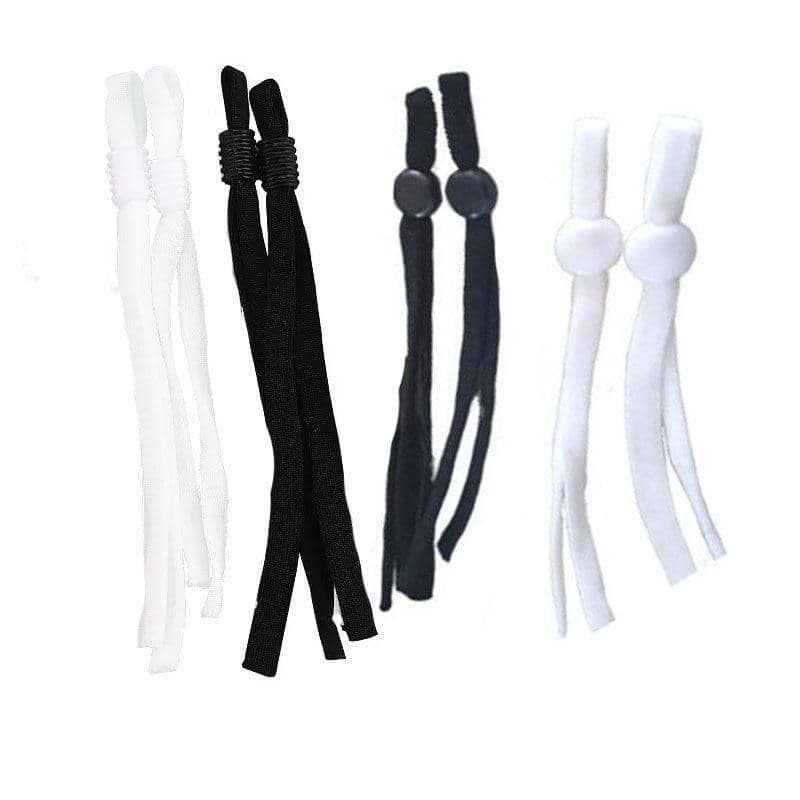 Elastic Cord with Adjustable Rubber Button - White Round Knot, 2 Pack - view 3