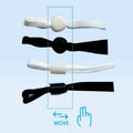 Elastic Cord with Adjustable Rubber Button - White Round Knot, 2 Pack - view 5