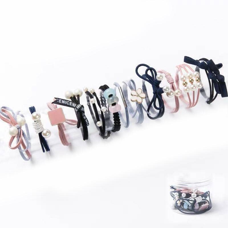 Elastic Hair Bands in Rubber for Ponytails - Multicolour