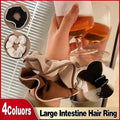 Elastic Hair Scrunchie with Contrast Trim - Black - view 2
