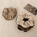 Elastic Hair Scrunchie with Contrast Trim - Black - view 4