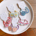 Elastic Hair Ties with Bear Face Charms, Pack of 2 - Purple - view 5