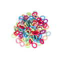 Elastic Hair Ties for Girls' Ponytails - Bright Multicolour, Pack of 100