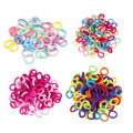 Elastic Hair Ties for Girls' Ponytails - Bright Multicolour, Pack of 100 - view 3