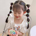 Elastic Hair Ties for Girls' Ponytails - Bright Multicolour, Pack of 100 - view 5